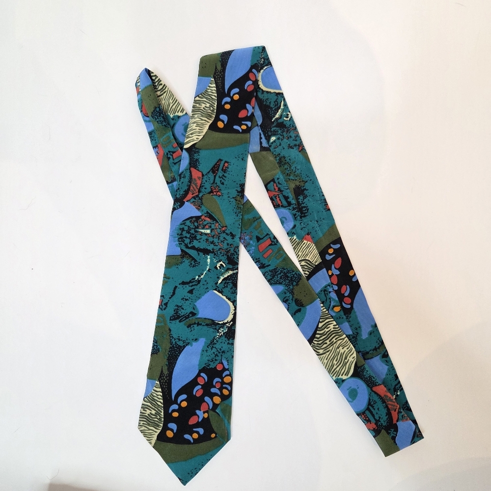Vintage Colourful Abstract Necktie